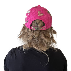 Mossy Oak Hot Pink Camo Logo Cap Hat, Mid-Profile Structured, Wicking Sweatband, Ladies Fit - Camo Chique & Spa Boutique