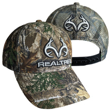 Load image into Gallery viewer, Realtree Edge 3D Logo Hunting Camo Mesh Trucker Cap Hat Snapback Wicking Sweatband Structured Mid-Profile Precurved Visor Hunting Camo Camouflage Cap Hat - Camo Chique &amp; Spa Boutique
