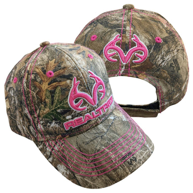 Realtree Mossy Oak Muddy Girl 3D Logo Hot Pink Camo Cap Hat visor apron for Women Ladies Fit