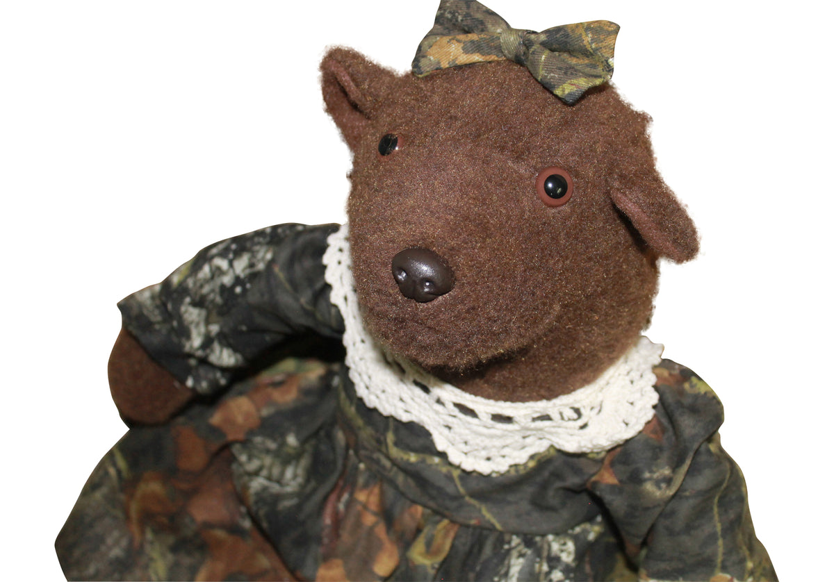 Camo Camouflage Jacket Pants Outfit Teddy Bear Classic Plush Stuffed Animal  11”