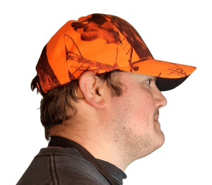 realtree mossy oak true timber kyrptek inferno blaze orange logo hunting cap hat visor for men women ladies