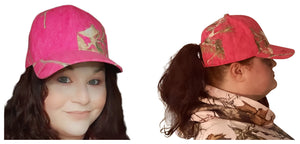Hot Pink Camo Cap Womens Mossy Oak Country Roots Hot Pink Hat with Wicking Sweatband - Camo Chique & Spa Boutique