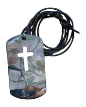 Load image into Gallery viewer, Realtree AP Camo Camouflage Dog Tag Cross Necklace Pendant Jewelry Made in USA - Camo Chique &amp; Spa Boutique
