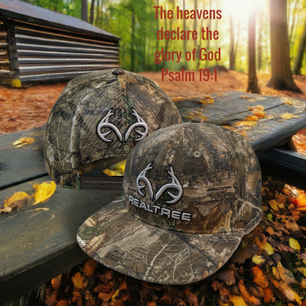 Realtree Throwback High Crown Mesh Flat Bill Trucker Hats