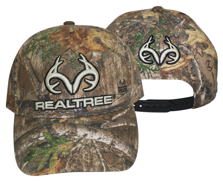 Realtree 3D Logo Camo Deer Hunting Trucker Cap Hat for Men - Precurved Bill, Mid Profile Structured, Snapback, Sweatband