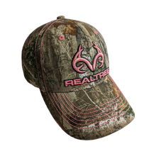 Load image into Gallery viewer, Realtree Edge Pink Orange -ish Glitter Logo Camo Cap Hat for Women (RT Edge)
