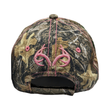 Load image into Gallery viewer, Realtree Edge Pink Orange -ish Glitter Logo Camo Cap Hat for Women (RT Edge) - Camo Chique &amp; Spa Boutique

