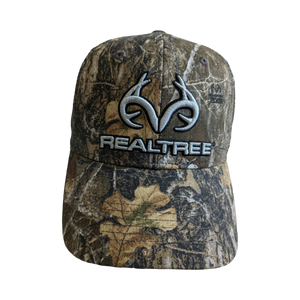 Realtree Edge 3D Camo Logo Trucker Cap Hat, Curved Bill, Mesh Back, Snapback, Wicking Sweatband - Camo Chique & Spa Boutique