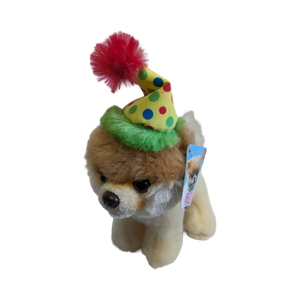 Gund Itty Bitty Boo #005 Happy Birthday Hat 5 Inch Tiny Pomeranian Plush Stuffed Animal Dog - Slightly Bent Bday Hat - Camo Chique & Spa Boutique