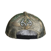 Load image into Gallery viewer, Realtree 3D Logo Flat Mesh Camo Trucker Cap Hat (RT EDGE) Snapback Mid Profile Structured Wicking Sweatband - Camo Chique &amp; Spa Boutique
