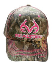 Load image into Gallery viewer, Realtree Mossy Oak Muddy Girl 3D Logo Hot Pink Camo Cap Hat visor apron for Women Ladies Fit
