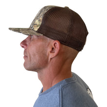 Load image into Gallery viewer, Realtree Camo Flat Trucker Cap Hat | High Crown with Wicking Sweatband| Mesh Snap Back - Camo Chique &amp; Spa Boutique
