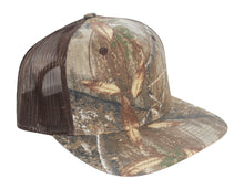 Load image into Gallery viewer, Realtree Camo Mesh Flat Hunting Classic Trucker Cap Hat - RT Edge - Snapback High Crown Sweatband 6 Panel Bendable Bill Wear Flat or Curved - Camo Chique &amp; Spa Boutique
