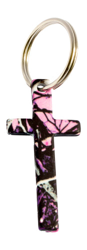 muddy girl realtree mossy oak pink cross keychain key ring hunting key chain necklace pendant dog tag