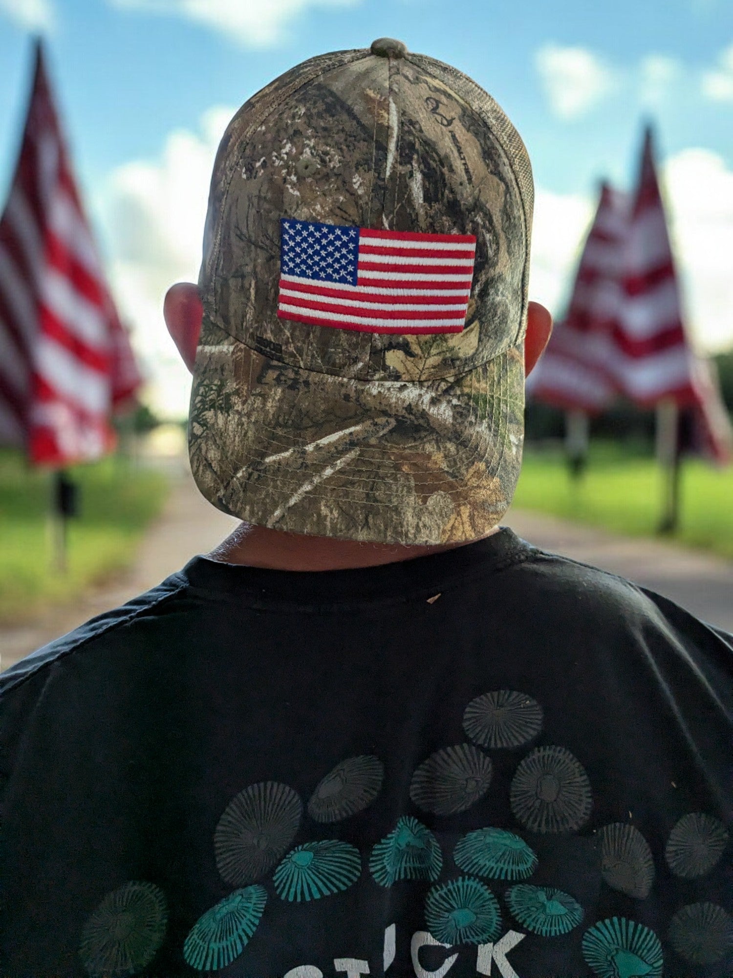 Realtree camo hat with american flag store