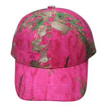 Load image into Gallery viewer, Mossy Oak Hot Pink Camo Cap Hat Visor, Mid-Profile Structured, Wicking Sweatband, Ladies Fit - Camo Chique &amp; Spa Boutique
