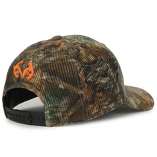 Load image into Gallery viewer, Realtree Edge Blaze Logo Camo Mesh Trucker Cap Hat Snapback Wicking Sweatband Mid Profile Structured Precurved Visor Camouflage Cap Hat - Camo Chique &amp; Spa Boutique
