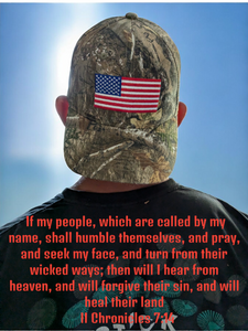 Realtree Edge Patriotic US USA American Flag High Crown Flat Camo Trucker Hat Cap for Men - Camo Chique & Spa Boutique