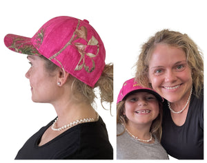 Mossy Oak Hot Pink Camo Cap Hat Visor, Mid-Profile Structured, Wicking Sweatband, Ladies Fit, Blank, No Logo - Camo Chique & Spa Boutique