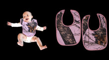 Load image into Gallery viewer, Mossy Oak Pink Camo Infant Toddler Baby Bib SET of 2 Mossy Oak BU Pink OSFM 3M-2T - Camo Chique &amp; Spa Boutique
