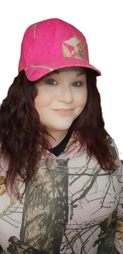 Mossy Oak Hot Pink Camo Cap Hat Visor, Mid-Profile Structured, Wicking Sweatband, Ladies Fit, Blank, No Logo - Camo Chique & Spa Boutique