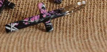 Load image into Gallery viewer, muddy girl realtree mossy oak pink cross keychain key ring hunting key chain necklace pendant dog tag
