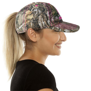 Realtree Mossy Oak Muddy Girl 3D Logo Hot Pink Camo Cap Hat visor apron for Women Ladies Fit