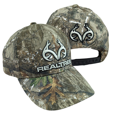 Realtree 3D Logo Hunting Camo Cap Hat (RT Edge) Mid Profile Snapback Hunter Hat - Camo Chique & Spa Boutique