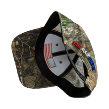 Load image into Gallery viewer, Patriotic Realtree Edge USA American Flag Camo Mesh Hunting Cap Hat - Low-Mid Profile Snapback Hunting Camo Hat - Camo Chique &amp; Spa Boutique
