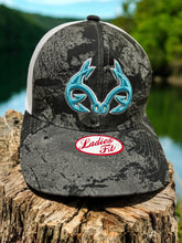 Load image into Gallery viewer, Womens Realtree Fishing Teal - Blue Hook Antler Logo Meshback Cap Hat, Ladies Fit - Camo Chique &amp; Spa Boutique
