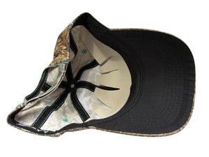 Realtree Edge Womens Teal Glitter Camo Antler Logo Cap, Teal 3D Antler Logo Contrast Stitching, Adjustable Vel-cro Back - Camo Chique & Spa Boutique