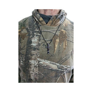 Realtree Xtra Camo Cross Necklace Pendant Jewelry US Steel & Leather Made in USA by Stahl Cross - Camo Chique & Spa Boutique