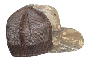 Realtree Camo Mesh Flat Hunting Classic Trucker Cap Hat - RT Edge - Snapback High Crown Sweatband 6 Panel Bendable Bill Wear Flat or Curved - Camo Chique & Spa Boutique