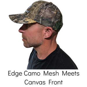 Mens Realtree Edge 3D Antler Logo Hunting Camo Mesh Trucker Cap Hat Snapback Sweatband Structured Mid-Profile Precurved Visor Hunting Camo Camouflage Cap Hat (Copy) - Camo Chique & Spa Boutique