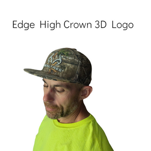 Realtree 3D Antler Logo Flat Camo Mesh High Crown Trucker Cap Hat (RT EDGE) Snapback HIGH CROWN Structured Wicking Sweatband - Camo Chique & Spa Boutique