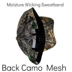 Realtree RT Edge 3D Tan Antler Logo Mid Crown Structured Hunting Camo Mesh Back Snapback Precurved Trucker Cap Hat - Camo Chique & Spa Boutique