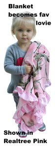 Blaze Orange Camo Baby Blanket - Realtree Blaze Orange Camo Baby Infant Toddler Blanket, Carstens Camouflage Infant Blanket 34x34" - Camo Chique & Spa Boutique