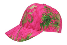 Load image into Gallery viewer, realtree mossy oak hot blaze inferno bright pink orange structured cap hat visor for women ladies
