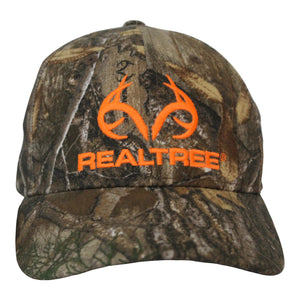 Realtree Edge Blaze Logo Camo MESH Cap Mens Trucker Hat Snapback Mid Profile Structured - Camo Chique & Spa Boutique
