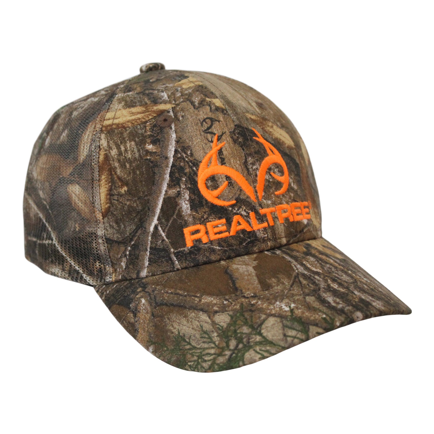 Realtree Edge Blaze Logo Camo MESH Cap Mens Trucker Hat Snapback