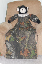 Load image into Gallery viewer, Mossy Oak BU Camo Black Bear Upright Vac Vacuum Cleaner Dust Cover Cloth Plush Stuffed Animal Home Decor, Artisan Handcrafted in The USA - Camo Chique &amp; Spa Boutique
