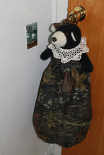 Load image into Gallery viewer, Mossy Oak Realtree Pink Camo Black Bear ARTISAN Plush Grocery Plastic Bag Dispenser Holder, Custom Made in the USA - Camo Chique &amp; Spa Boutique

