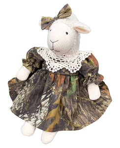 Mossy Oak Stuffed Animal Lamb Sheep 16" Vintage Style Artisan Handcrafted in The USA - Camo Chique & Spa Boutique