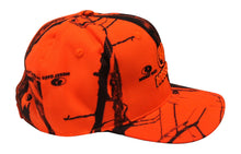 Load image into Gallery viewer, Mossy Oak BU Blaze Orange Camo Logo Hunting Cap Hat for Men, Flat Bill with Slight Curve Visor, Sweatband, Mid-High Crown, Structured, 6 Panel, Sewn Eyelets Camouflage Cap Hat Visor - Camo Chique &amp; Spa Boutique
