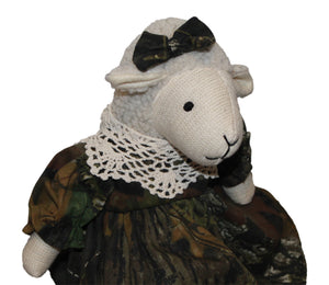 Mossy Oak Stuffed Animal Lamb Sheep 16" Vintage Style Artisan Handcrafted in The USA - Camo Chique & Spa Boutique