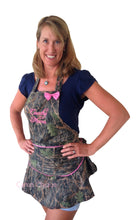 Load image into Gallery viewer, Pink Country Mama Camo Ruffle Hostess Twill Apron with Bow, OSFM S-XL - Camo Chique &amp; Spa Boutique

