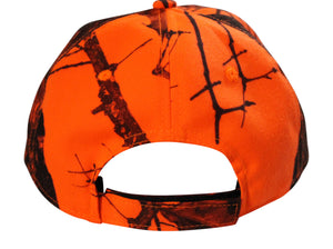Mossy Oak Blaze Orange Camo Logo Cap, Unstructured, Unisex for Men or Women - Camo Chique & Spa Boutique