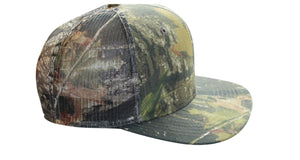 Mossy Oak Trucker Hat Cap Wicking Sweatband Mesh Snap Back Curved Flat Brim Break Up - Camo Chique & Spa Boutique