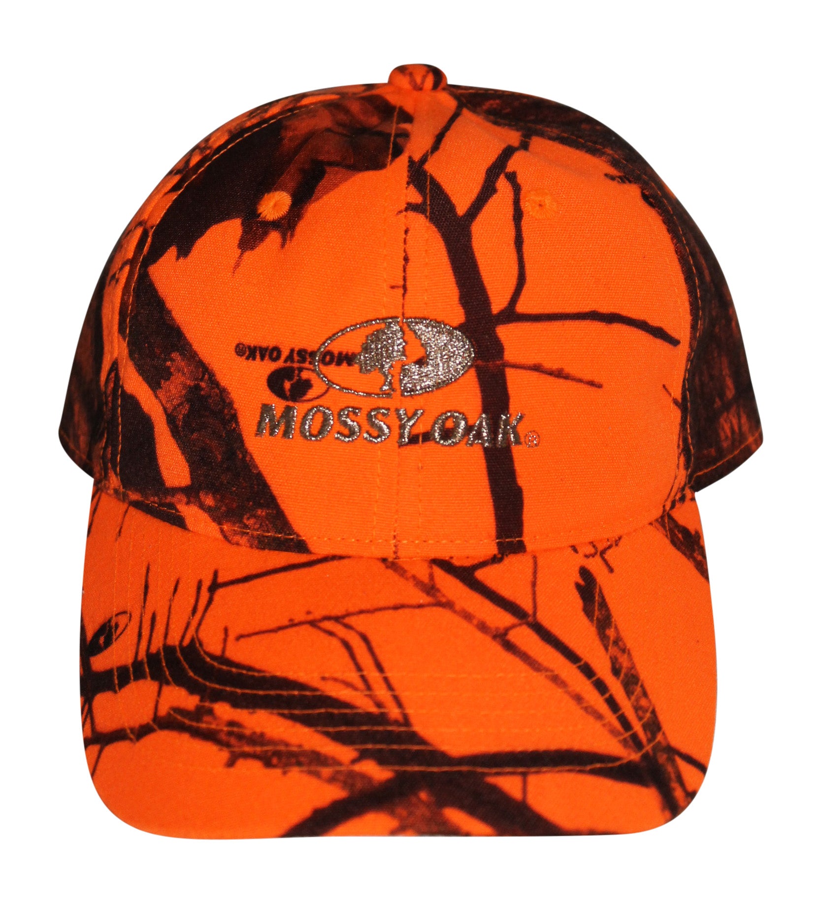 Mossy Oak Blaze Orange Camo Logo Cap, Unstructured, Unisex for Men