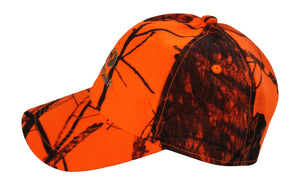 Mossy Oak Blaze Orange Camo Logo Cap, Unstructured, Unisex for Men or Women - Camo Chique & Spa Boutique